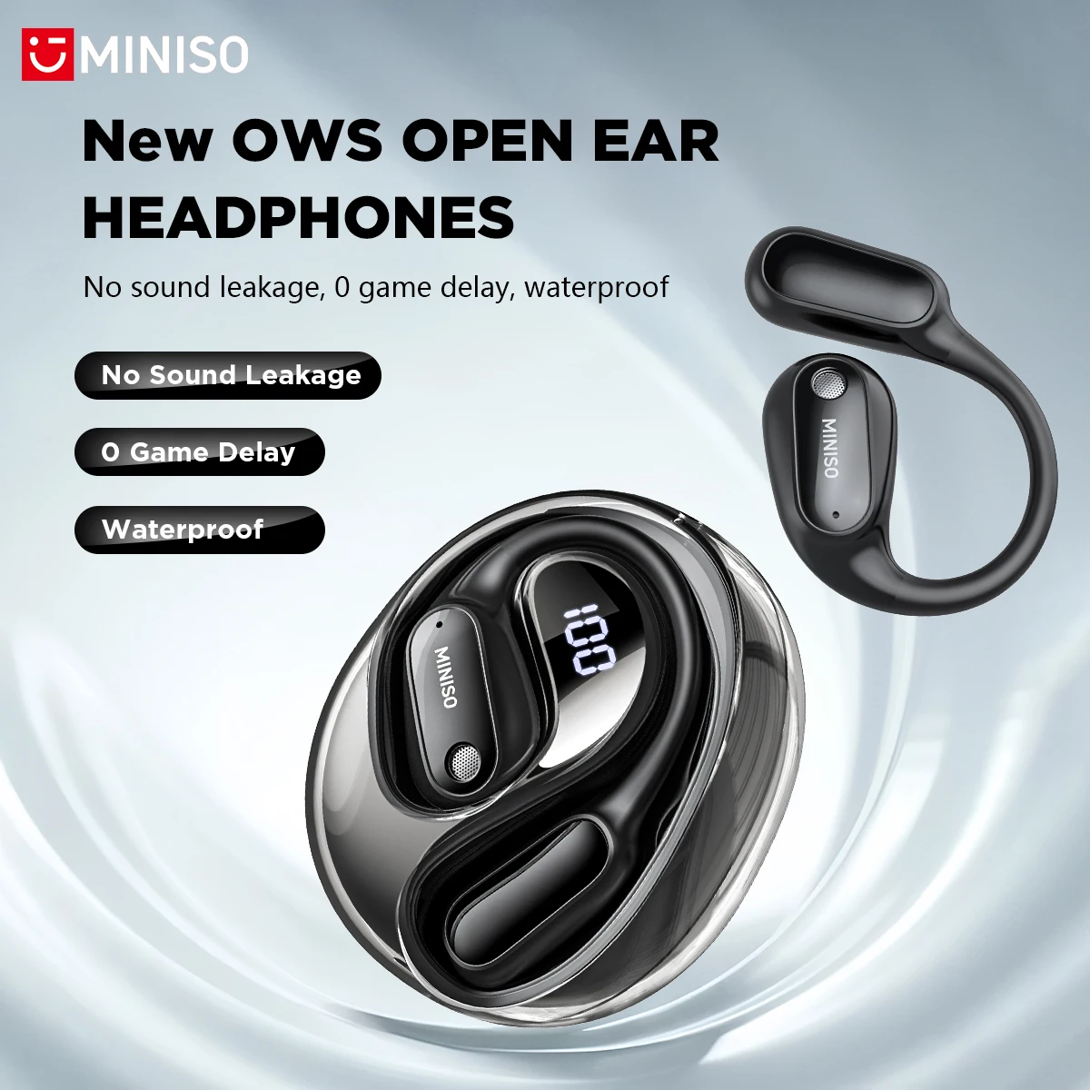 Bluetooth Headset On Ear - MINISO MS190 Echtzeit-KI-Sprachübersetzer-Ohrhörer, 135 Sprachen, kabellose