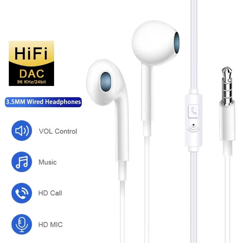 Audiophile Headphone Wired - Universelle Kopfhörer mit 3,5-mm-Klinkenstecker, kabelgebunden, mit
