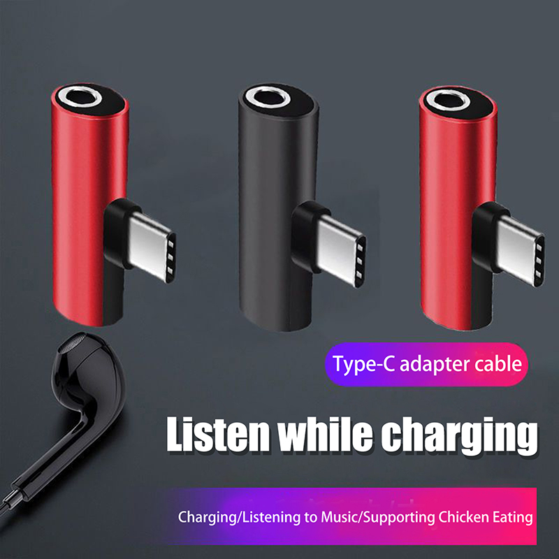 Earphone Splitter Jack - USB-Typ-C-auf-3,5-mm-Kopfhörer-Metalladapter, Lade-Splitter mit Aux-Audioanschluss für verschiedene